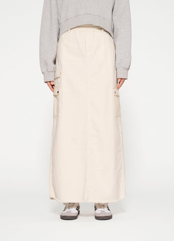 maxi skirt twill | ecru