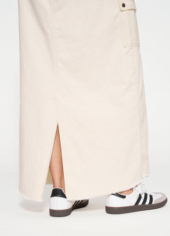 maxi skirt twill | ecru