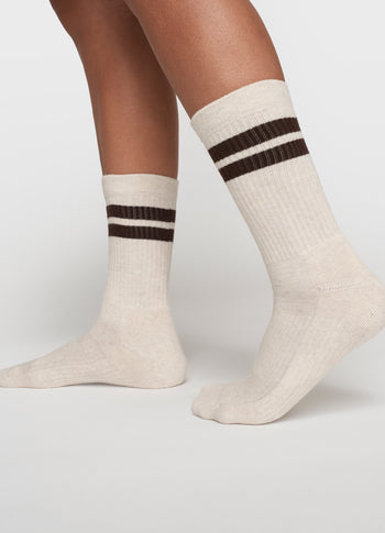 socks 2 stripes | soft white melee