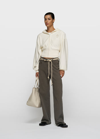 jog twill pants | dark truffle