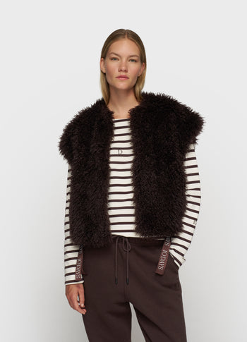 the Bobbie gilet | deep wine