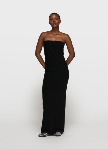 tube dress sparkle | black