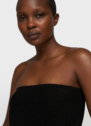 tube dress sparkle | black