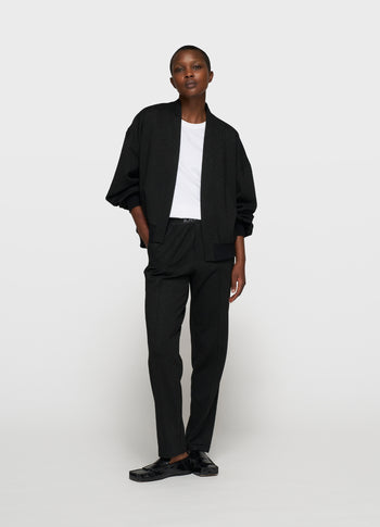 slim pants pinstripe | black