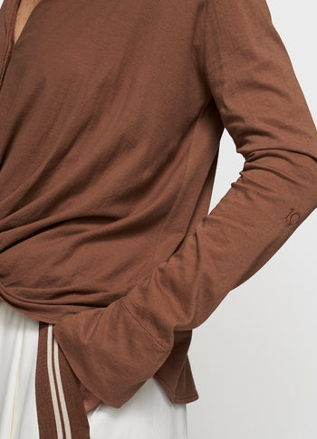 wrap blouse | truffle