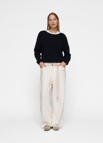 sweater soft knit | black