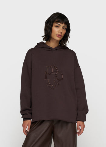 statement hoodie embro | deep wine