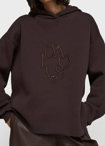 statement hoodie embro | deep wine