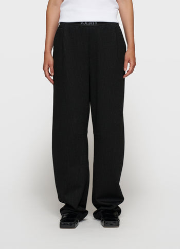 banana pants pinstripe | black