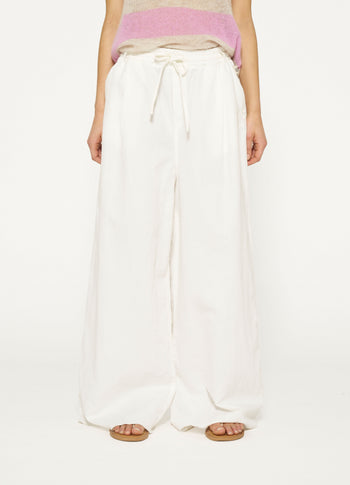 wide leg pants | ecru