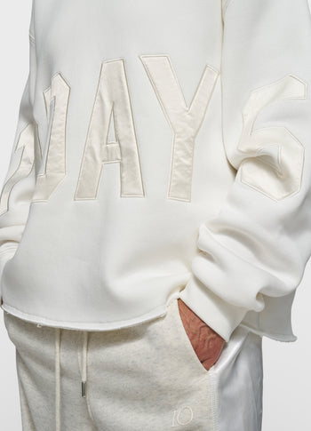 statement logo hoodie | ecru