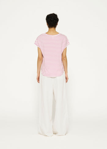 tee stripes | ecru/violet