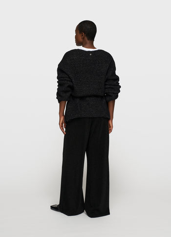 short cardigan sparkle | black