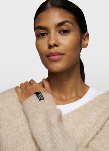 soft v-neck sweater knit | earth