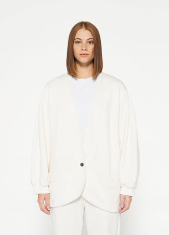 fleece icon jacket | ecru