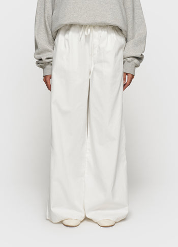 THE WIDE LEG PANTS | ecru