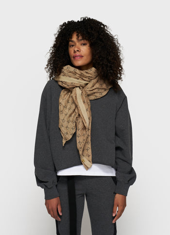 scarf monogram | earth