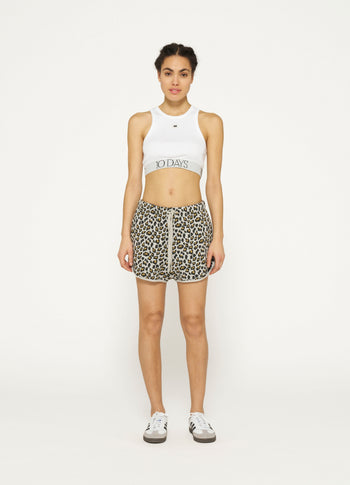 tank top rib bra | white