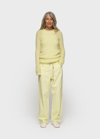 soft knit sweater | pastel yellow