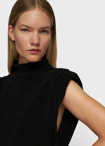 statement top sparkle | black