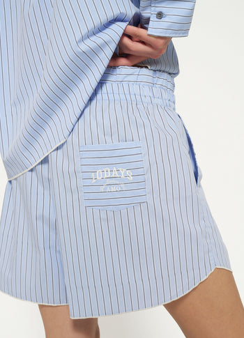 stripe short | classic blue
