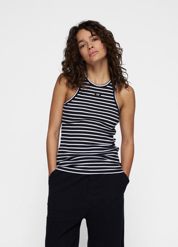THE TANK TOP STRIPES | black/white