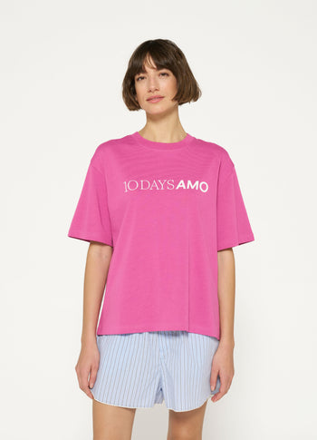 crew neck tee | heather mauve