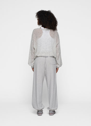 THE BAR JOGGER FLEECE | light grey melee