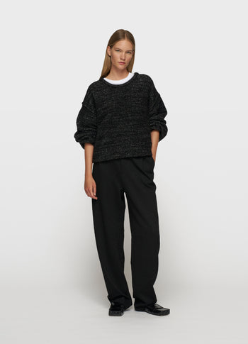 knit sweater sparkle | black