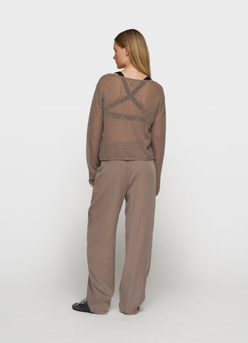 slim knit sweater | moonrock