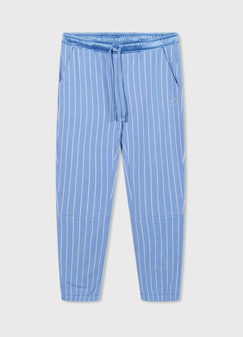 cropped jogger stripes | blue bell