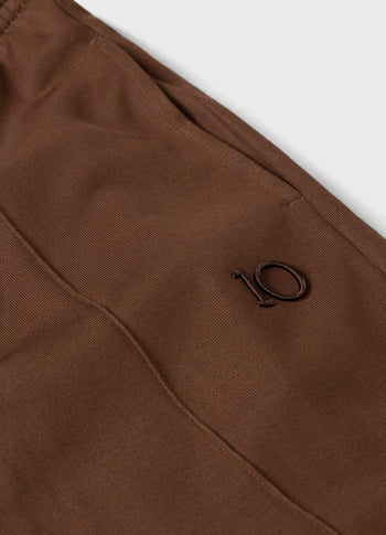 tapered track pants | dark truffle