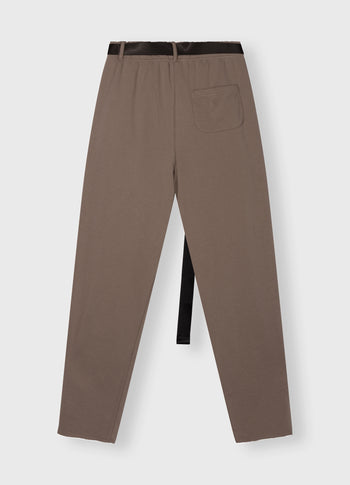 pleated belt jogger | moonrock