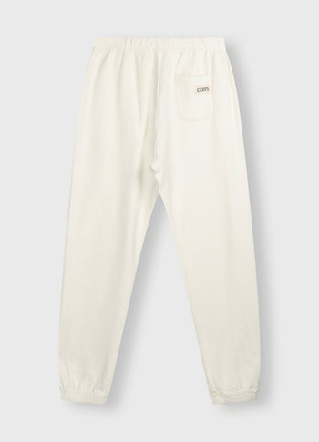texture fleece jogger | ecru
