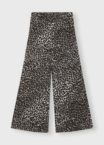 wide leg jogger leopard | soft white melee