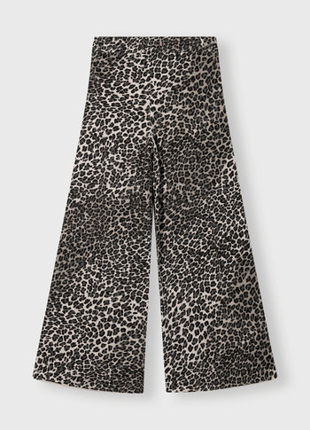 wide leg jogger leopard | soft white melee