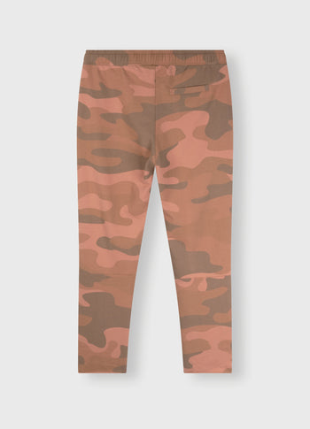 cropped jogger camo | saddle brown