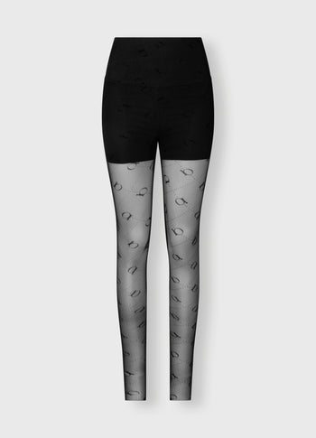 leggings monogram | black