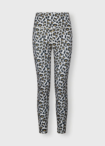 yoga leggings leopard | bone