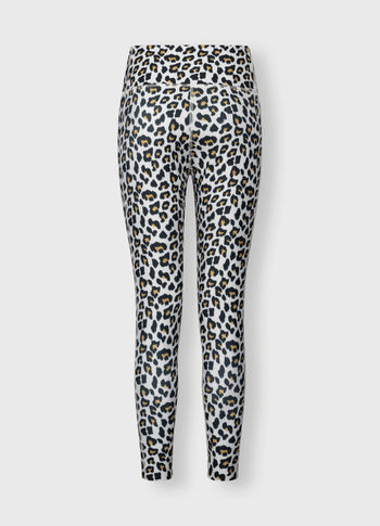yoga leggings leopard | bone