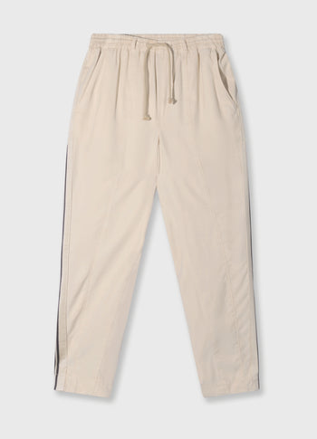 wide tapered pants tencel | light earth