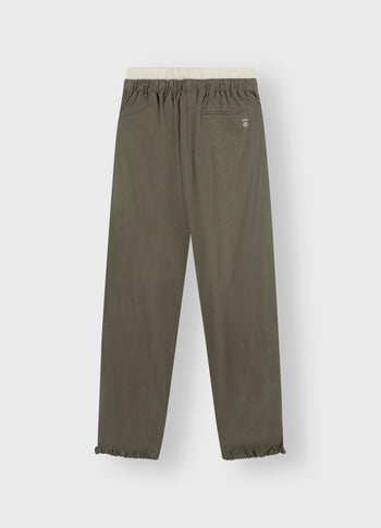 parachute pants | dark moss