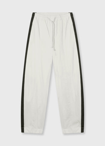wide tapered pants twill | ecru