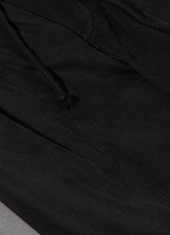 wide tapered pants twill | black