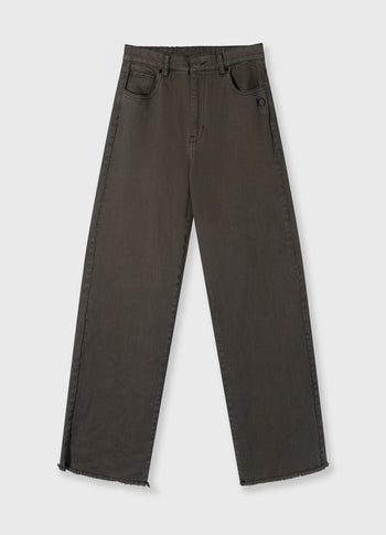 jog twill pants | dark truffle
