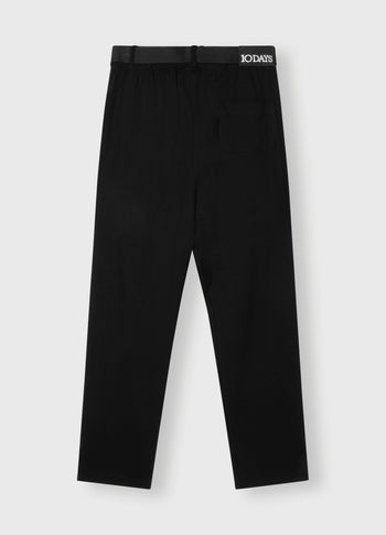 pleated belt jogger punto | black