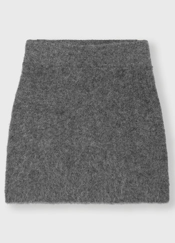 mini hairy knit skirt | antra melee