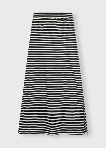 long skirt stripes | black/ecru