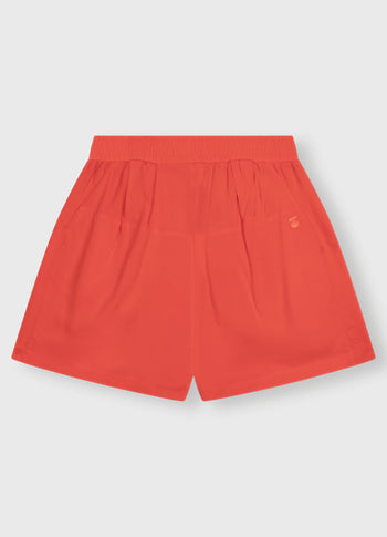 flowy viscose shorts | poppy red