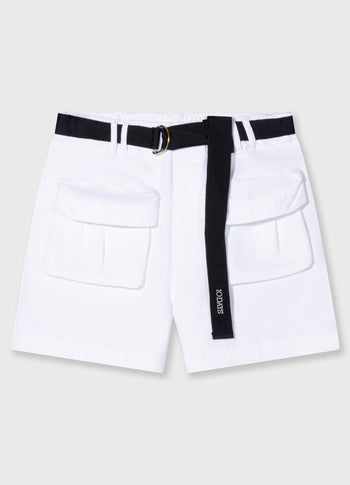 utility shorts | optic white